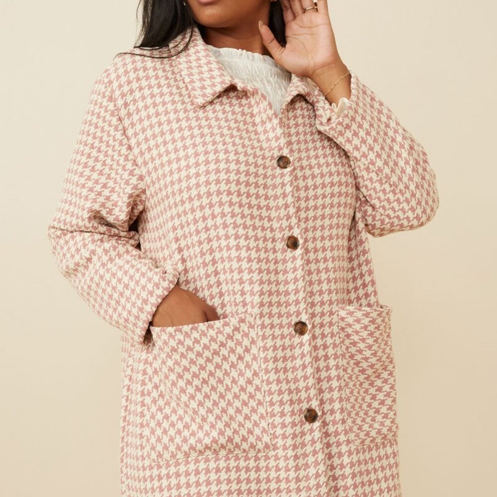 Houndstooth Button-Front Coat - image 4